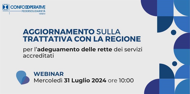 Webinar - Aggiornamento trattativa con la Regione per adeguamento rette
